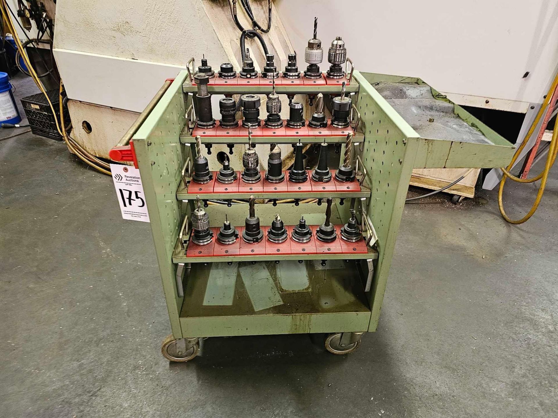 CART WITH CAT40 TOOL HOLDERS