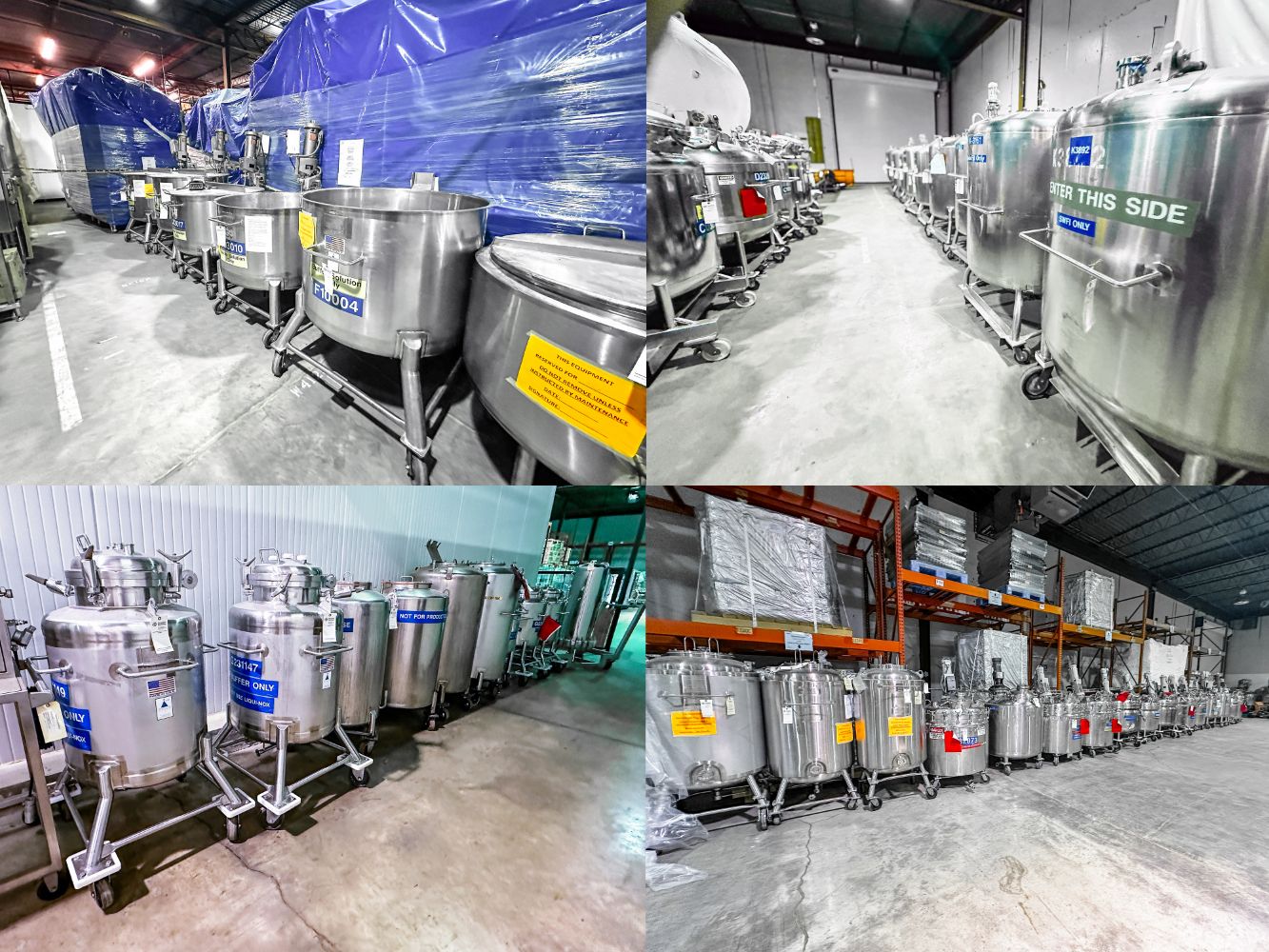 316 Stainless Steel Electro-Polish Reactors, Mixers, Packaging Equipment - Surplus to the Ongoing Operations of a Global Pharmaceutical Leader