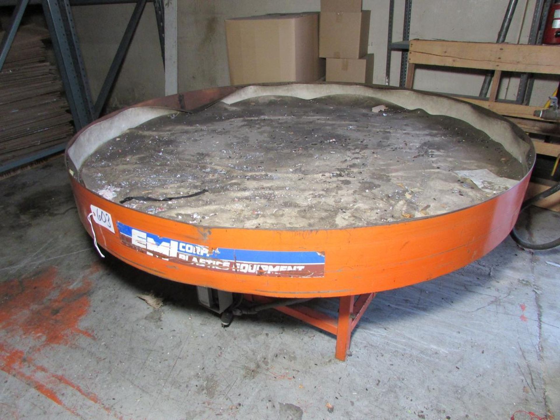EMI CORP. 72" ROTARY PARTS ACCUMULATION TABLE