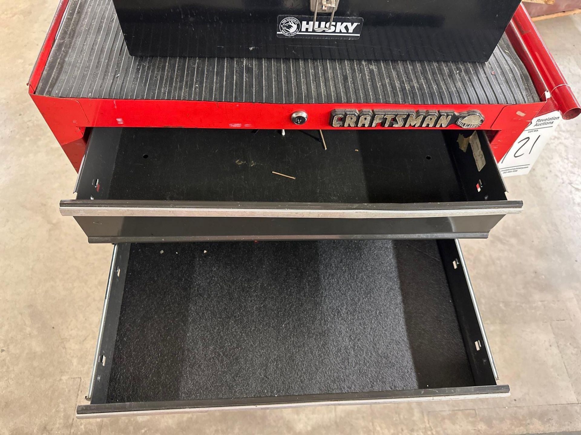 CRAFTSMAN ROLLING TOOLBOX AND HUSKY TOOL BOX - Image 7 of 7