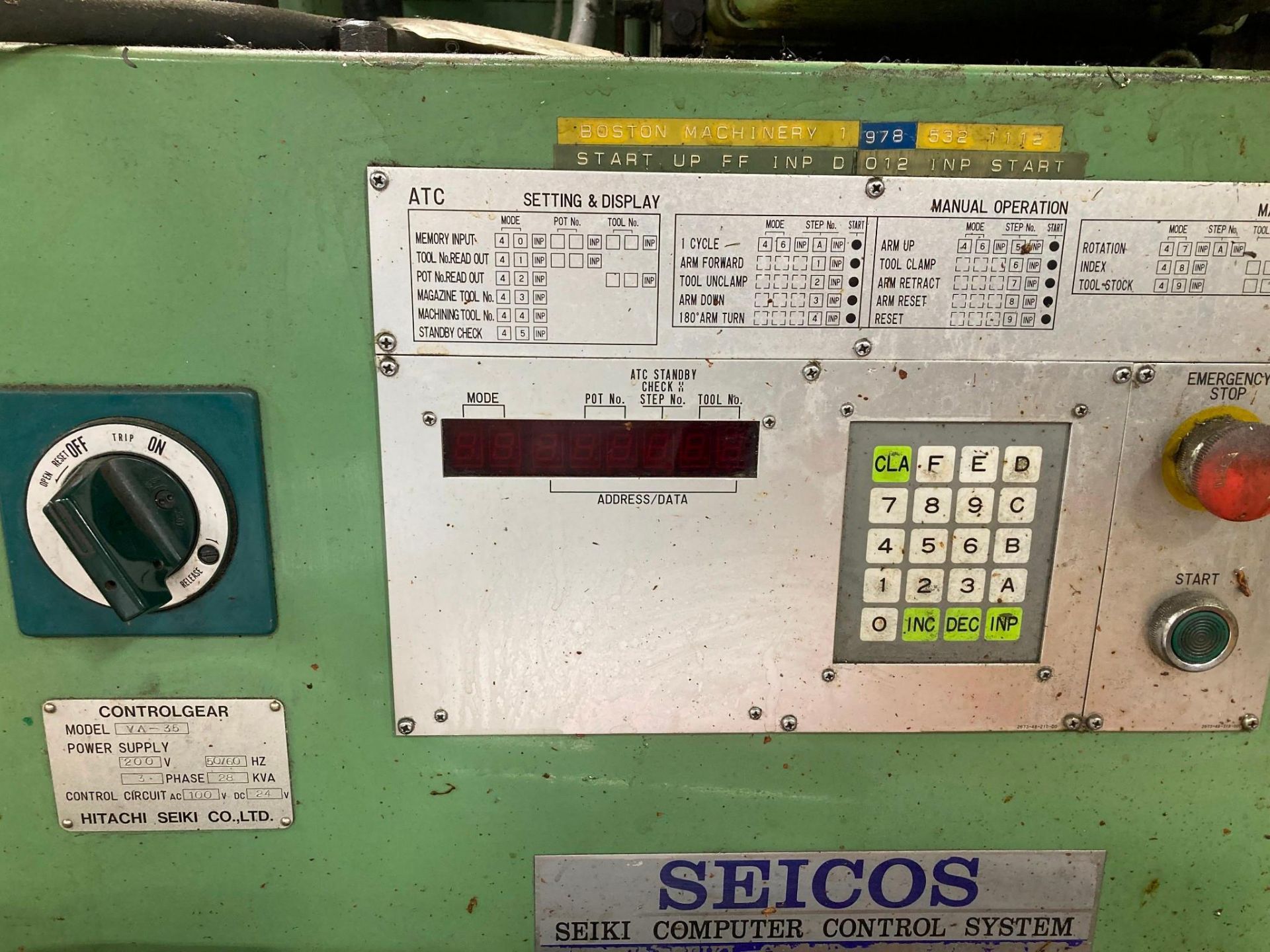 HITACHI SEIKI VA-35 CNC VERTICAL MACHINING CENTER - Image 5 of 6