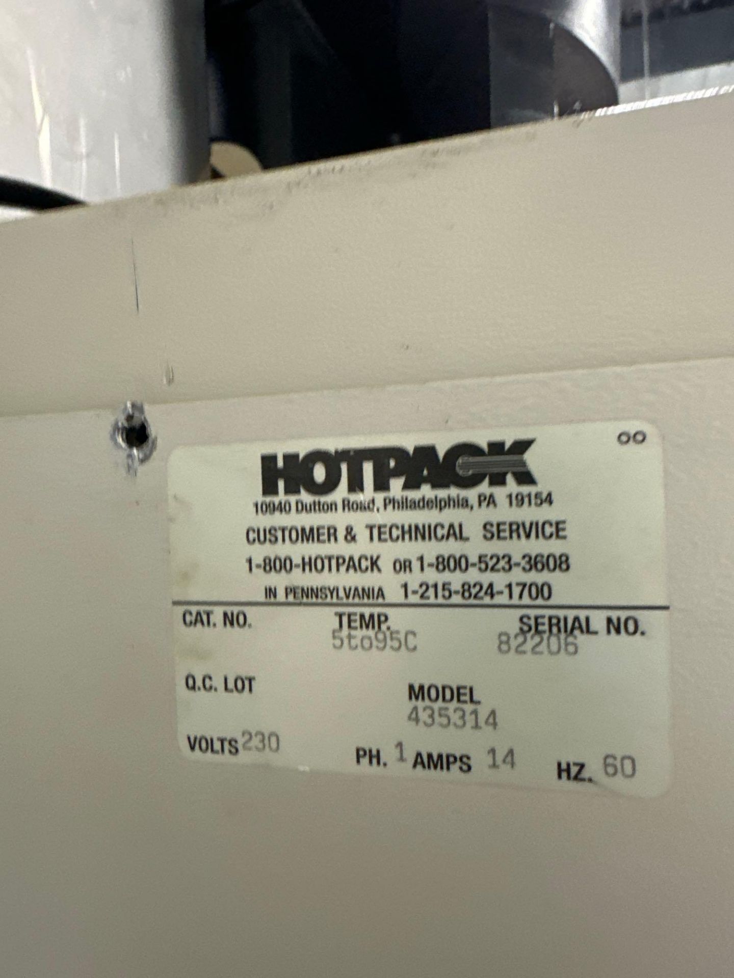 HOTPACK 435314 INDUSTRIAL OVEN - Image 16 of 16