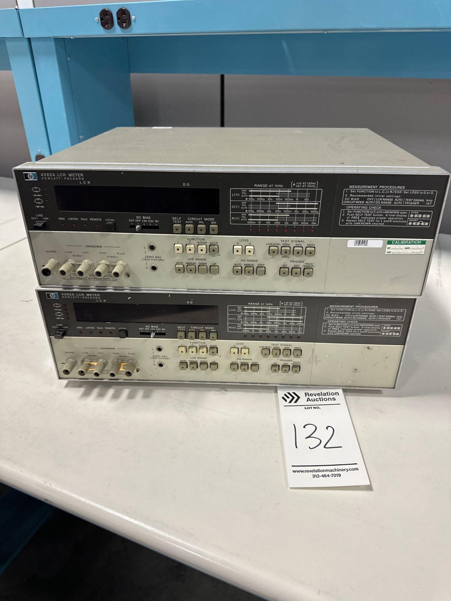 (2) HP 4262A DIGITAL LCR METER