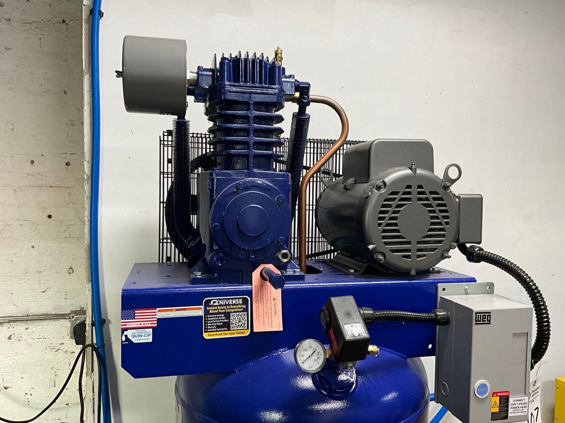 QUINCY 7 1/2 HP 80 GALLON COMPRESSOR WITH COOL 25 REFRIGERATED AIR DRYER - Image 3 of 13