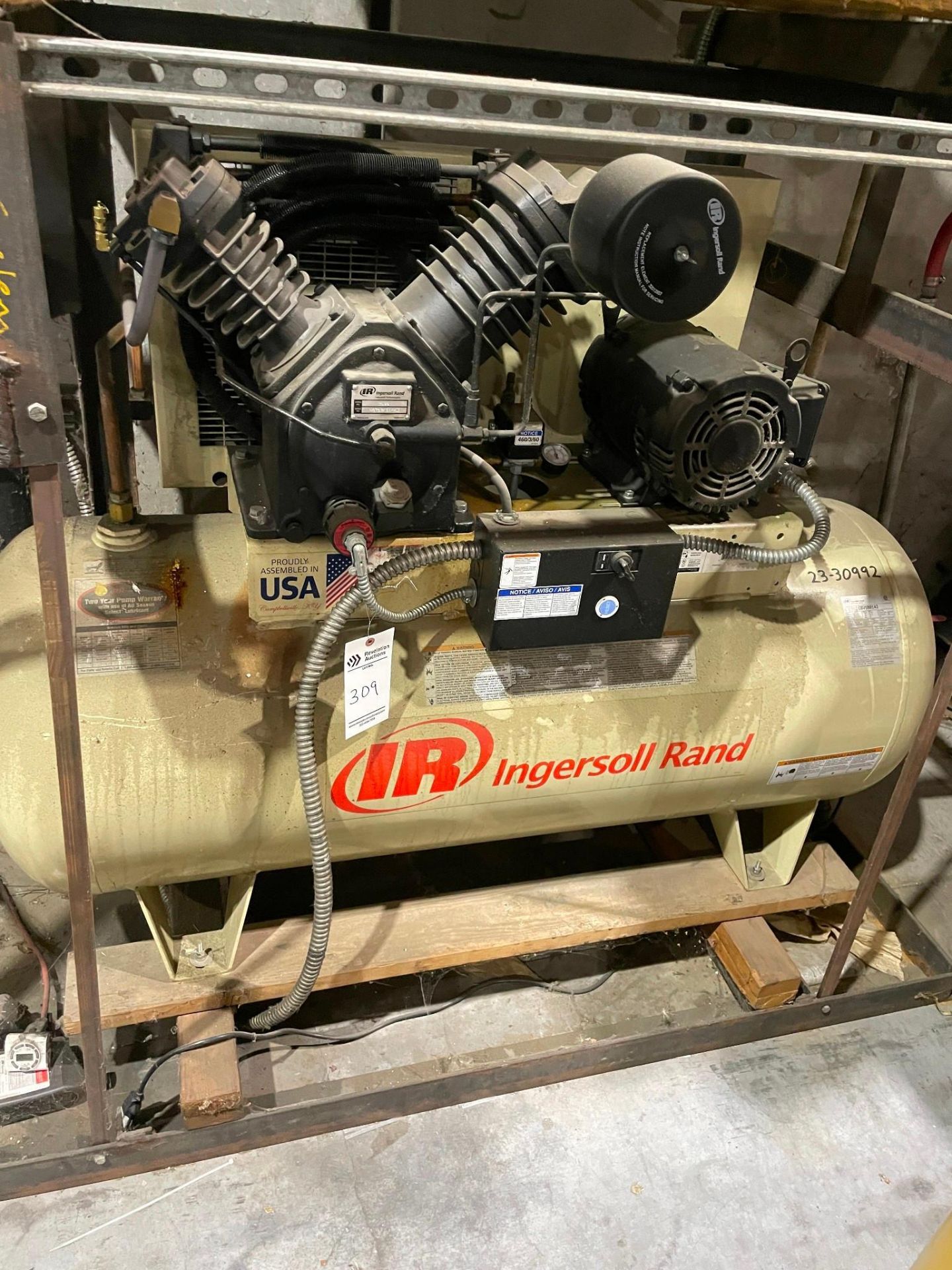 INGERSOLL RAND 2545 10 HP 120G AIR COMPRESSOR - Image 13 of 13