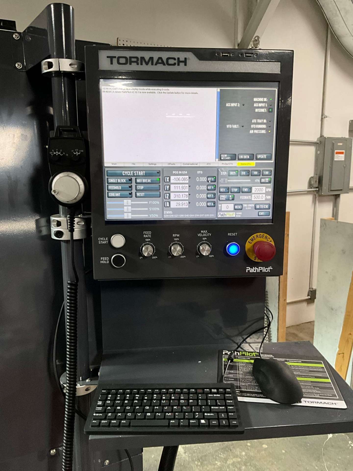 Tormach Computer TORMACH CNC MILLING MACHINE MODEL 1100MX VERTICAL MACHINING CENTER, VMC ...