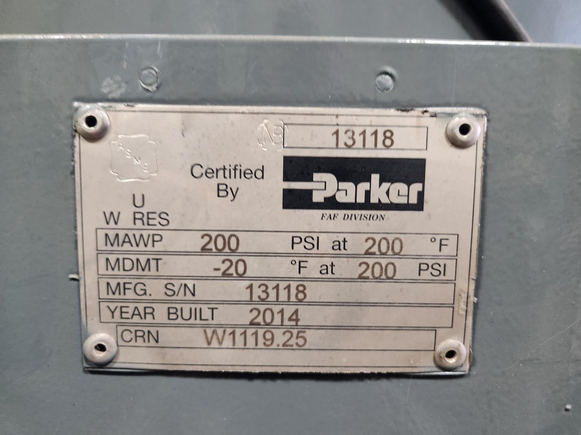 USED PARKER NITROGEN GENERATOR (2014) – 3400 CFH AT 99.95% PURE - Image 4 of 5