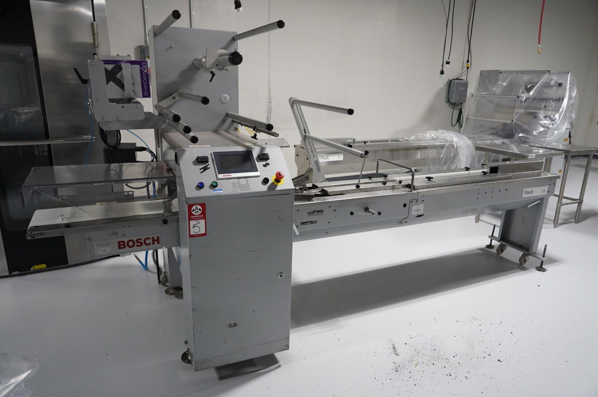 BOSCH PACK 101 WRAPPER FULLY OPERATIONAL AND RECENTLY IN USE, OPERATOR ...