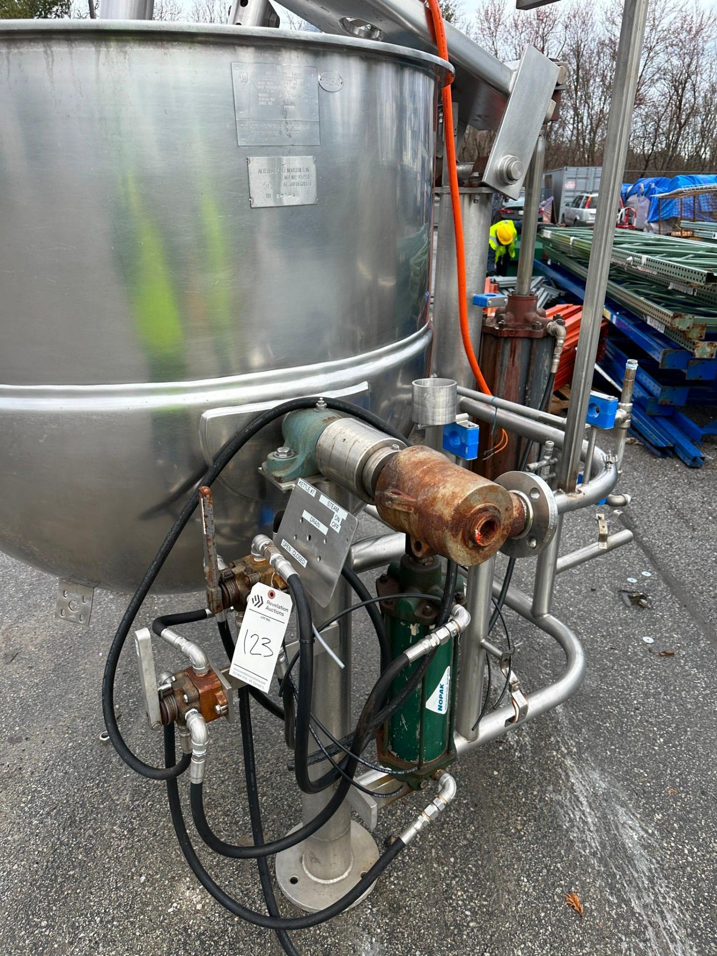 GROEN 250 GALLON KETTLE W/ AGITATION - Image 8 of 12