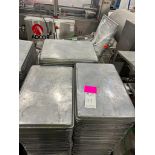 SKID OF METAL FOOD TRAYS