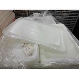 SKID OF PLASTIC TRAY LIDS