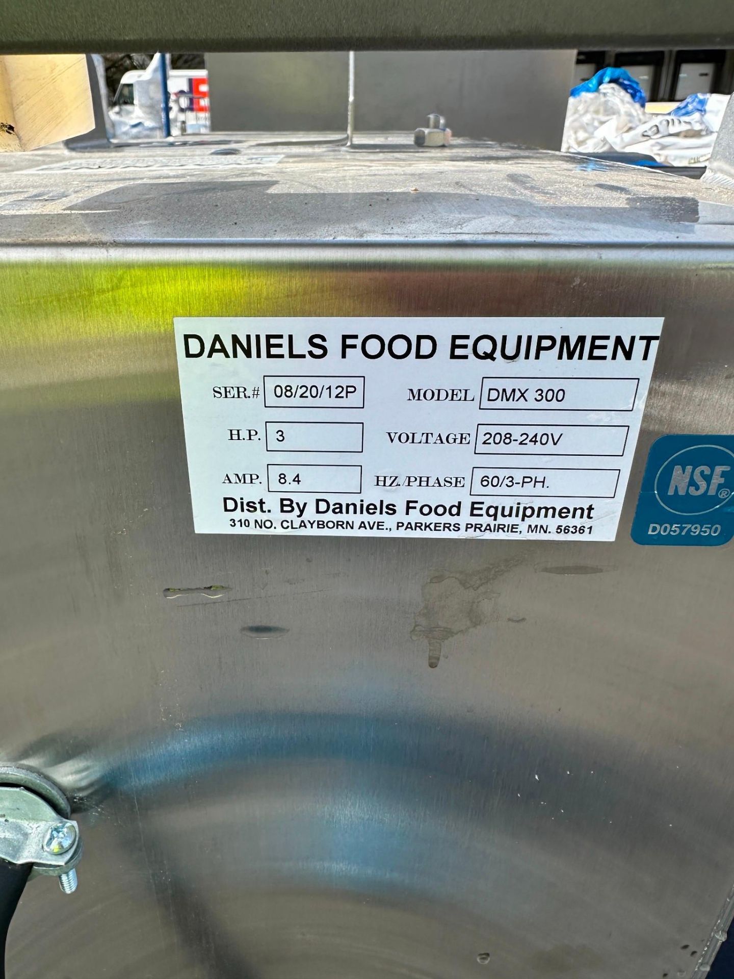 DANIELS FOOD EQUIPMENT DMX 300 MIXER - Image 7 of 10