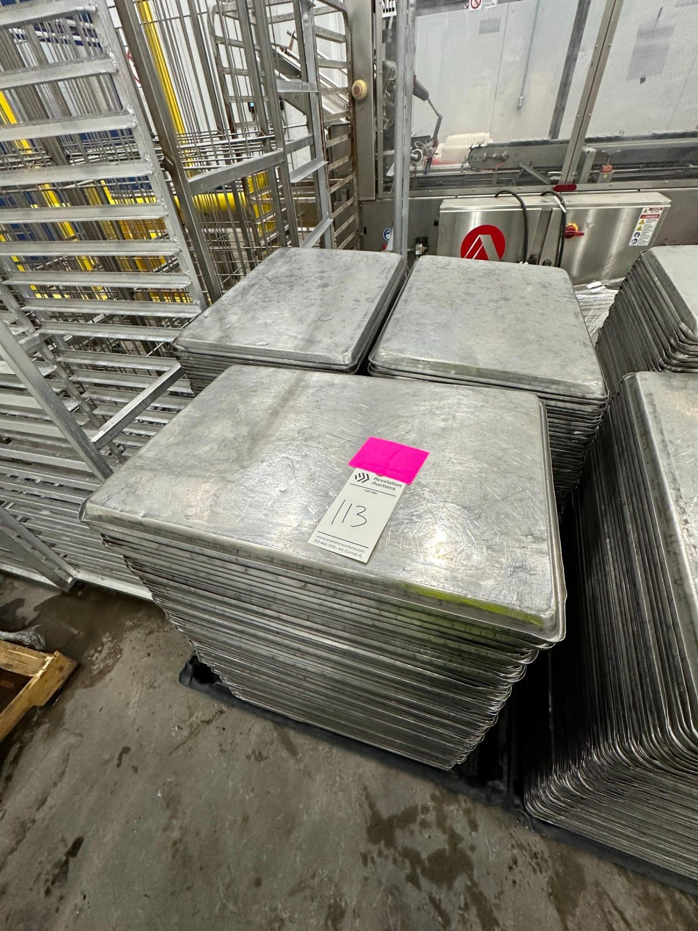 SKID OF METAL FOOD TRAYS - Image 2 of 3