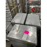 SKID OF METAL FOOD TRAYS