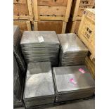 SKID OF METAL FOOD TRAYS