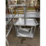 STAINLESS ROLLER CARTS AND SMALL TABLE