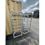 LOT OF (2) MOBILE PAN RACKS