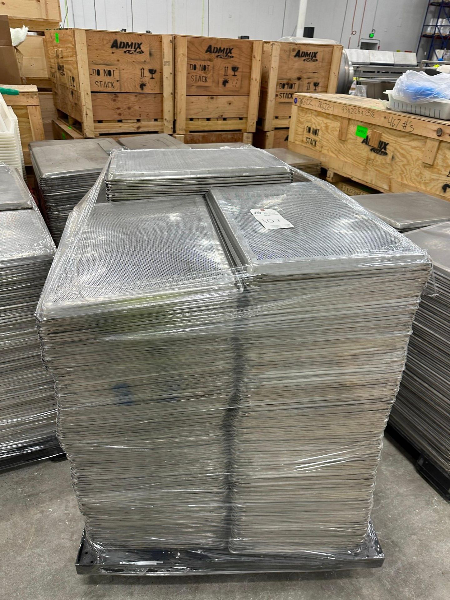 SKID OF PERFORATED METAL FOOD TRAYS - Image 2 of 3