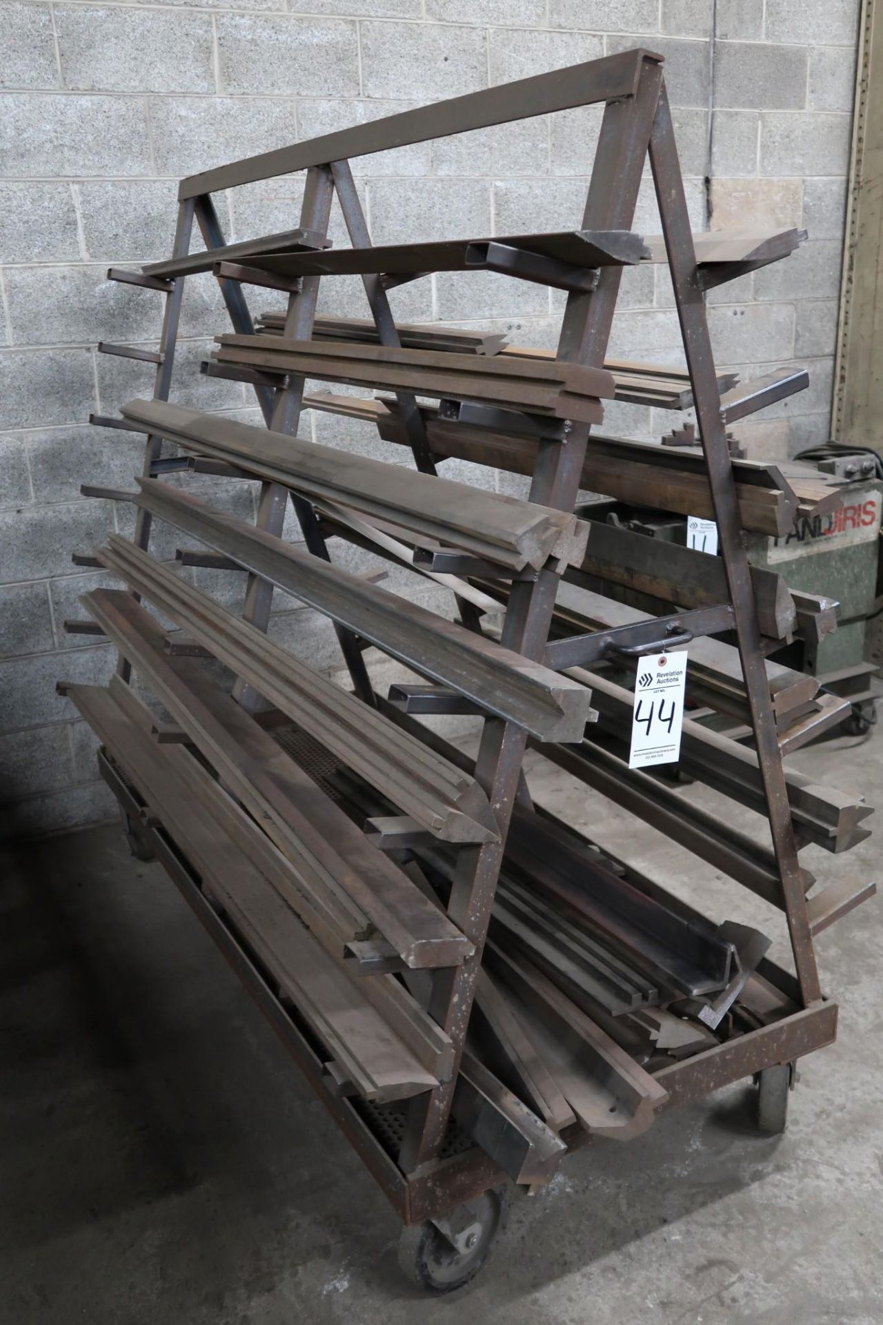 STEEL A-FRAME CART WITH CONTENTS OF PRESS BRAKE DIES - Image 2 of 6