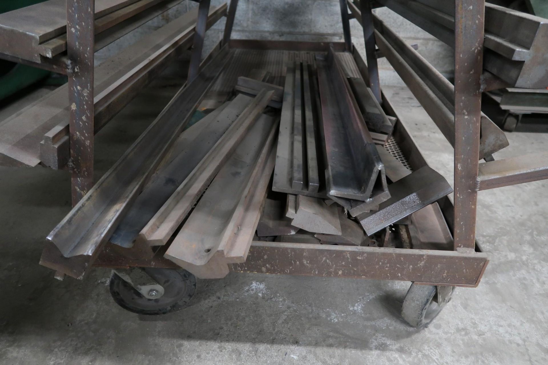 STEEL A-FRAME CART WITH CONTENTS OF PRESS BRAKE DIES - Image 5 of 6