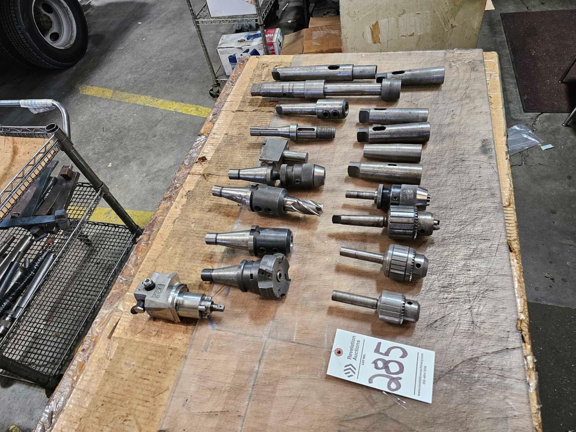 ASSORTED CAT40 TOOL HOLDERS, TAPER SLEEVES, AND BORING CHUCKS - Image 2 of 7