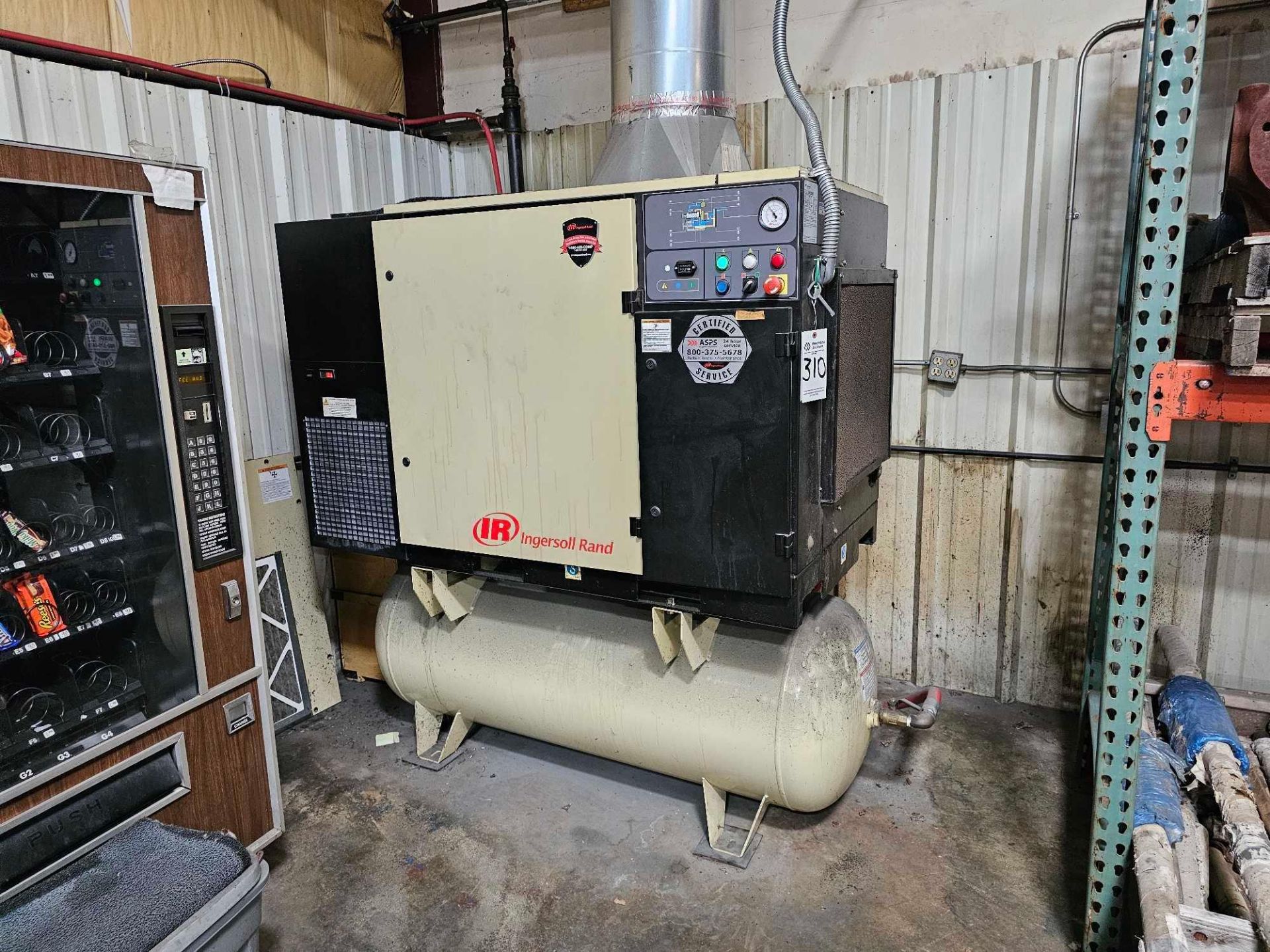 INGERSOLL RAND AIR COMPRESSOR WITH AIR DRYER AND TANK