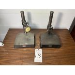 (2) STEEL BASE DIAL INDICATOR STANDS