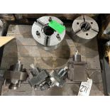LIVE LATHE TOOLING, 8” 3 JAW CHUCK, 10” 3 JAW CHUCK