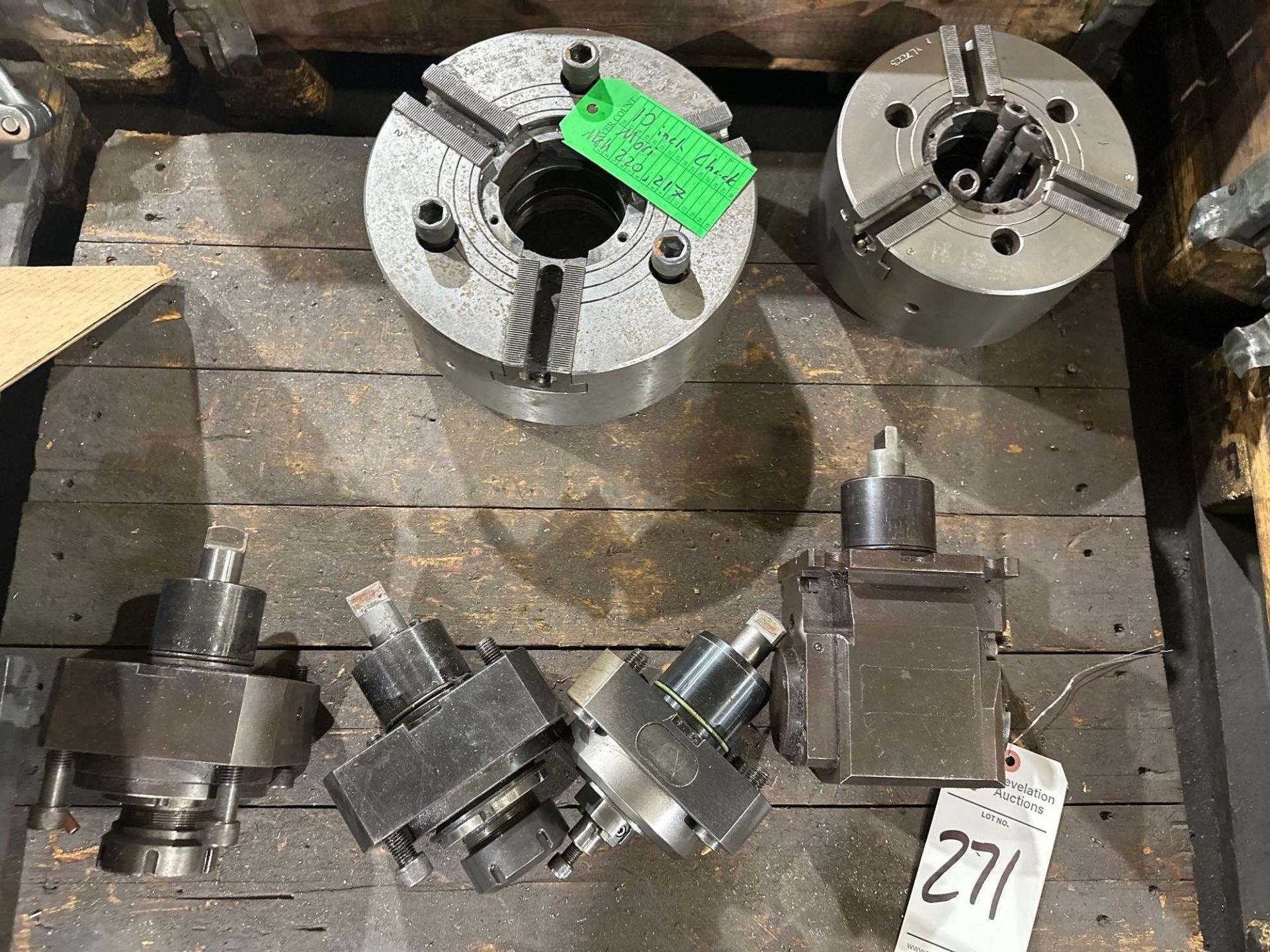 LIVE LATHE TOOLING, 8” 3 JAW CHUCK, 10” 3 JAW CHUCK