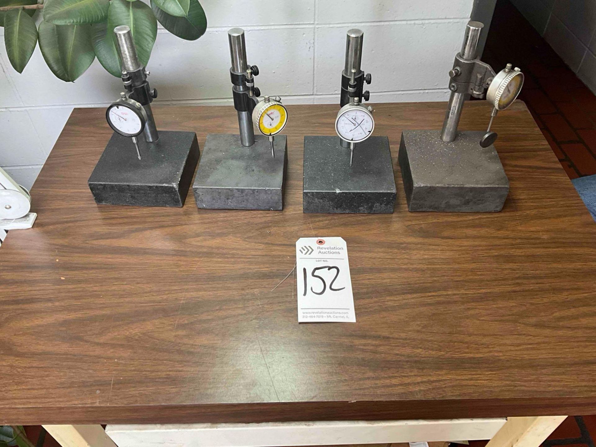 (4) GRANITE BASE DIAL HOLDERS