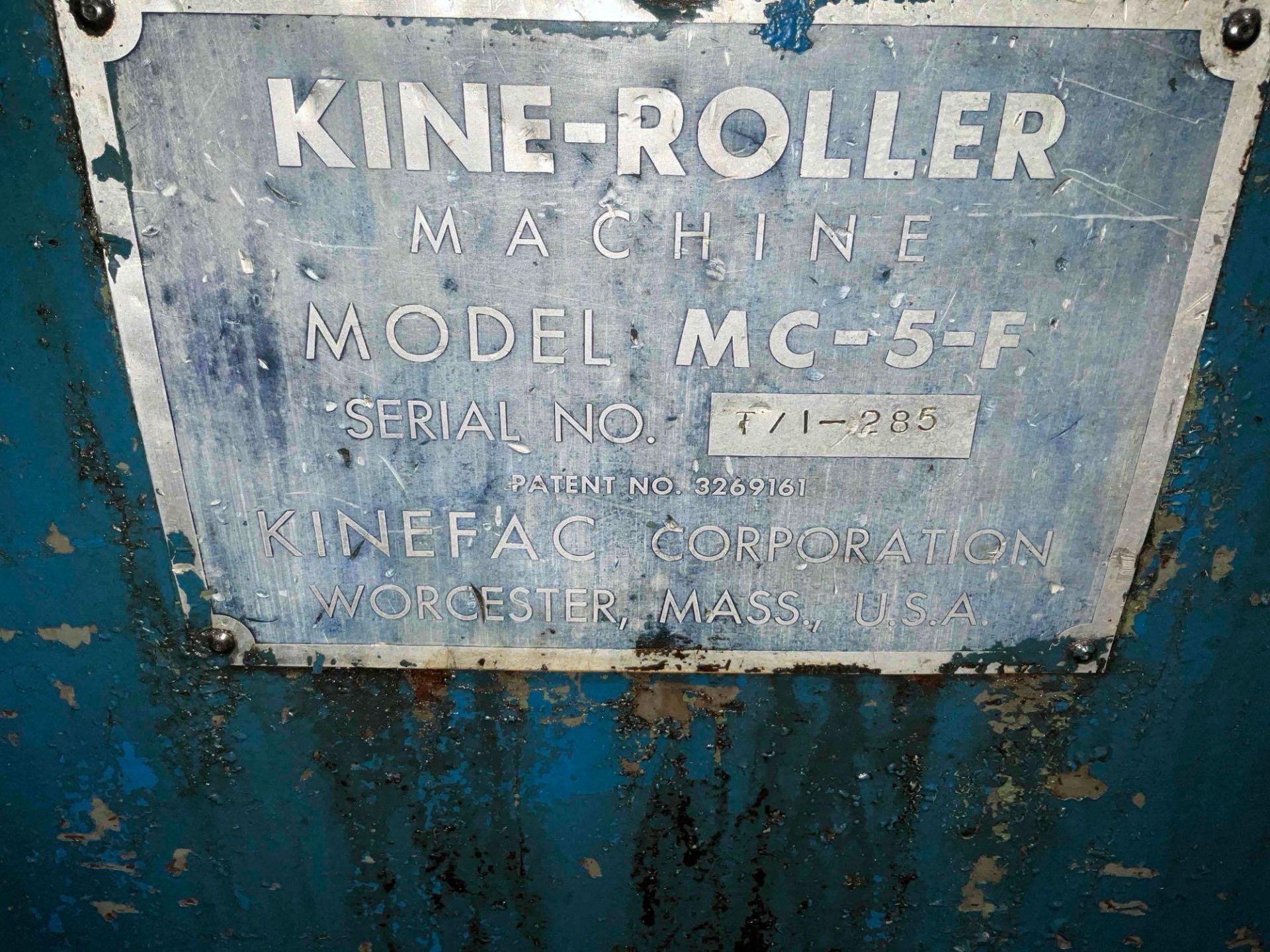 KINE-ROLLER MACHINE MODEL, MC-5-F - Image 8 of 11