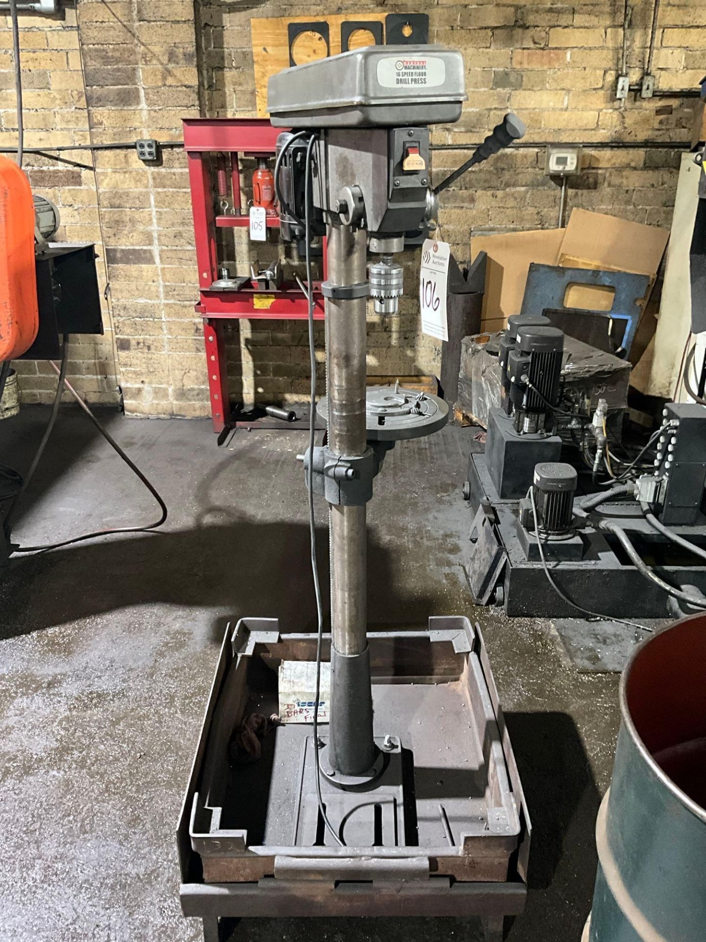 CENTRAL MACHINERY, 16 SPEED FLOOR DRILL PRESS