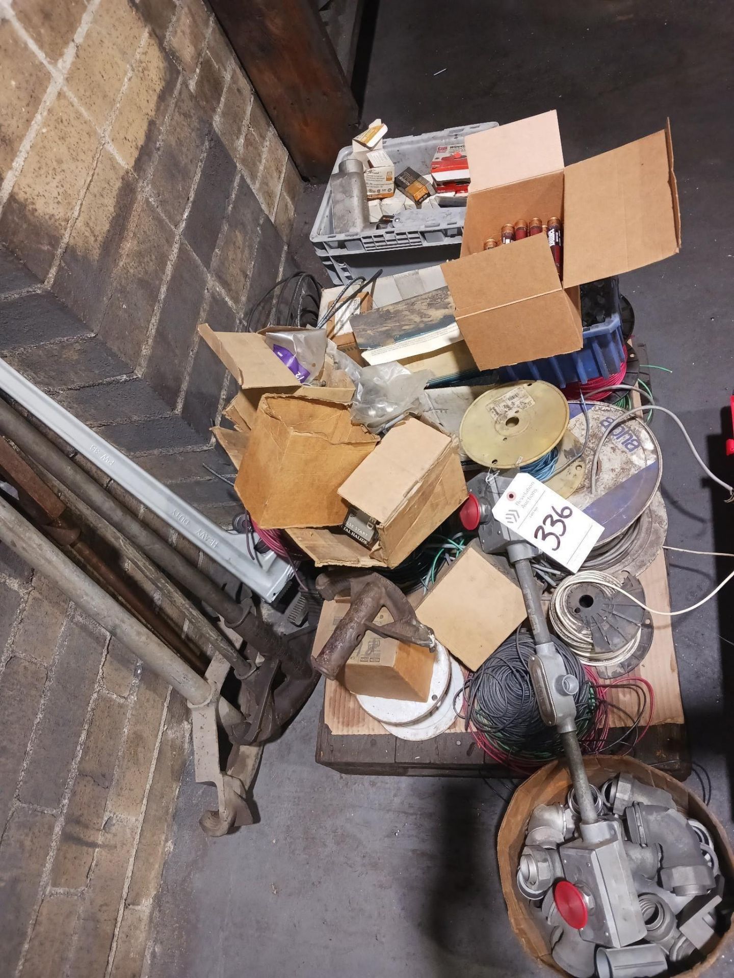 LOT OF ELECTRICAL HARDWARE AND WIRE