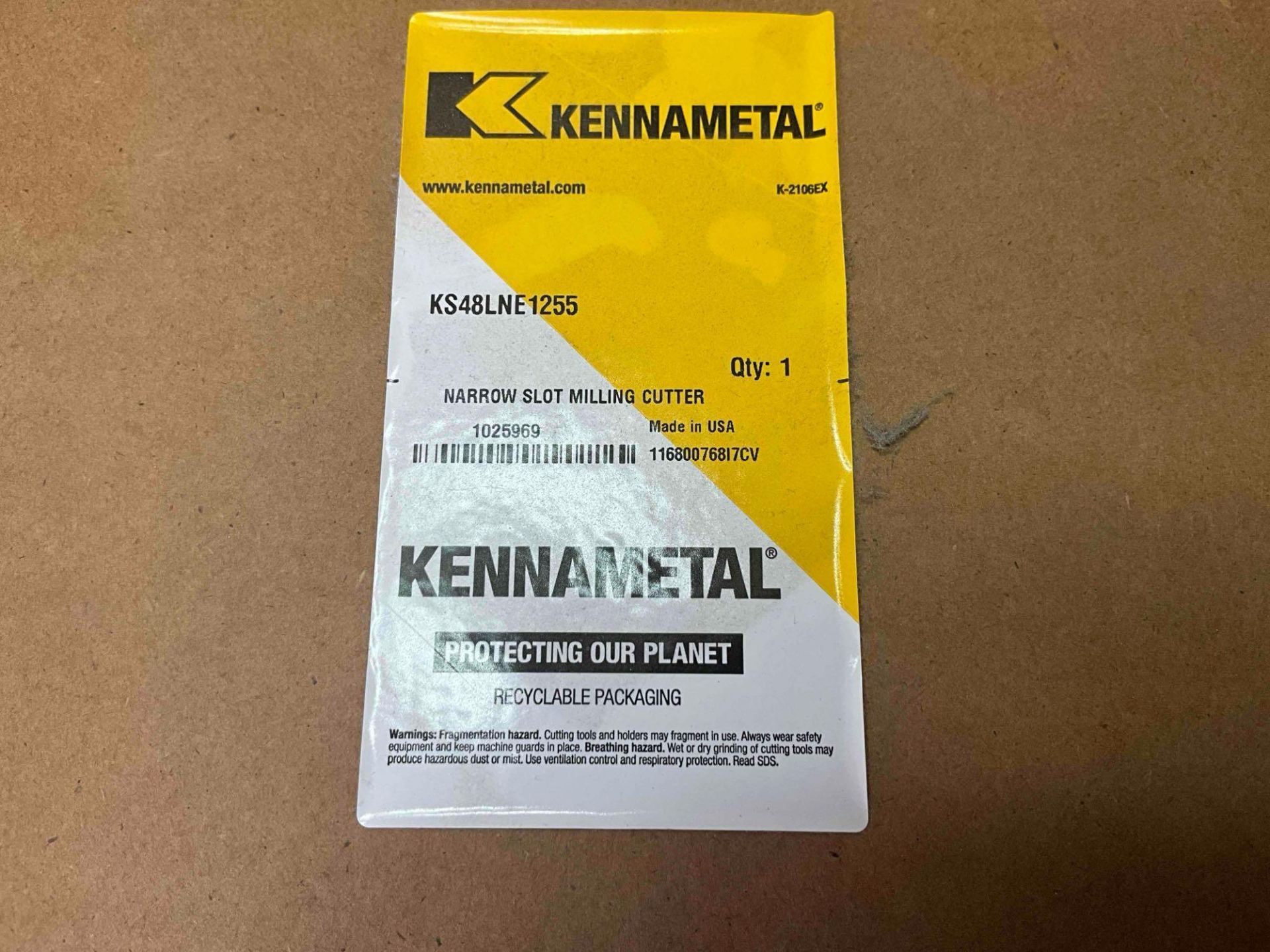 KENNAMETAL NARROW SLOT MILLING CUTTER (UNOPENED IN BOX) - Image 2 of 2