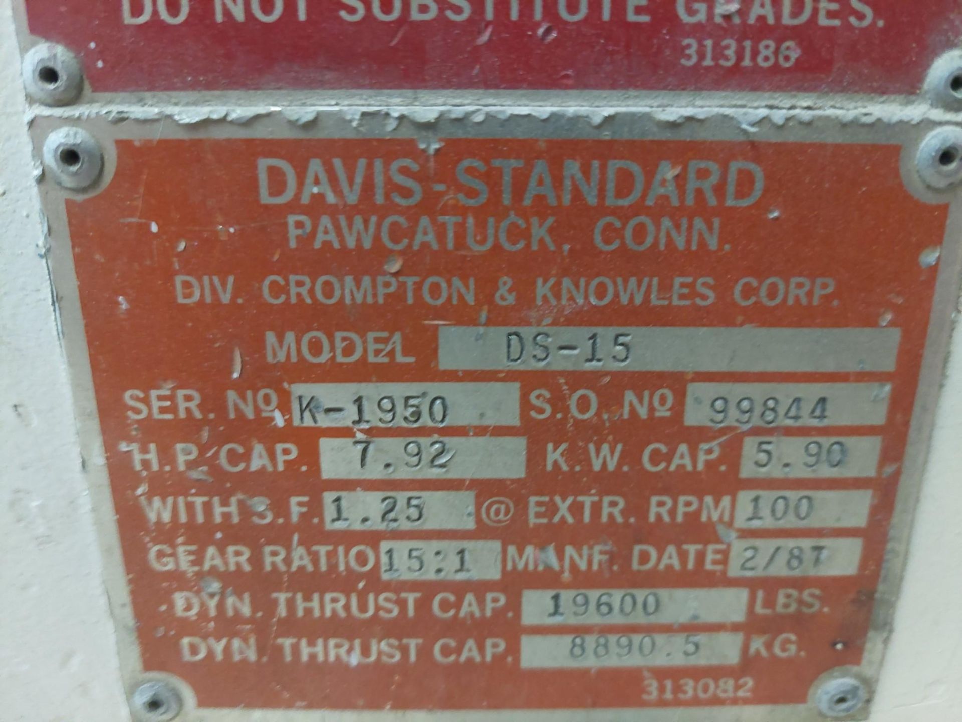 DAVIS STANDARD 1.5 EXTRUDER. 24:1 L/D RATIO 10 HP DRIVE - Image 18 of 27