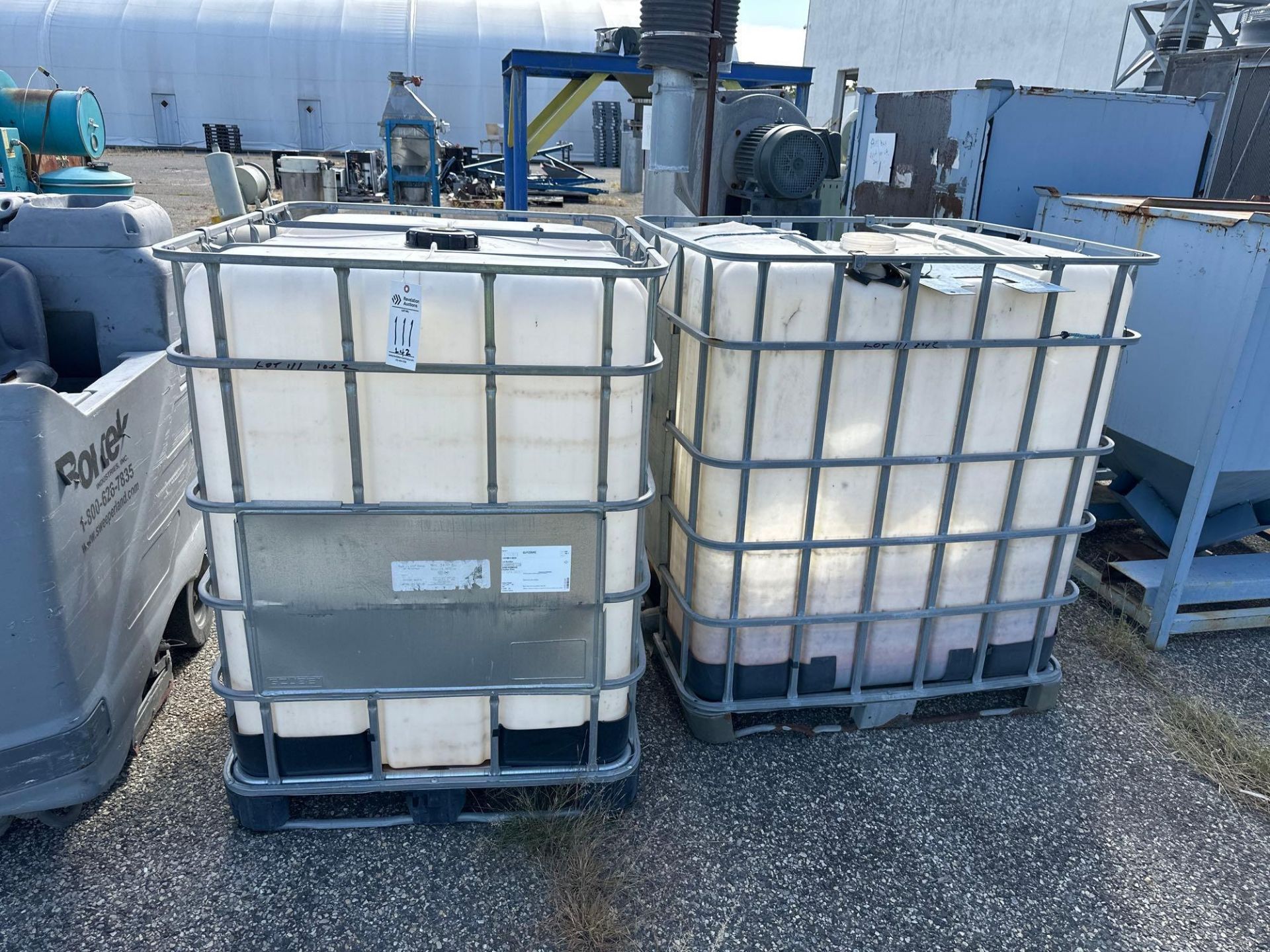 (2) PLASTIC CHEMICAL TOTES