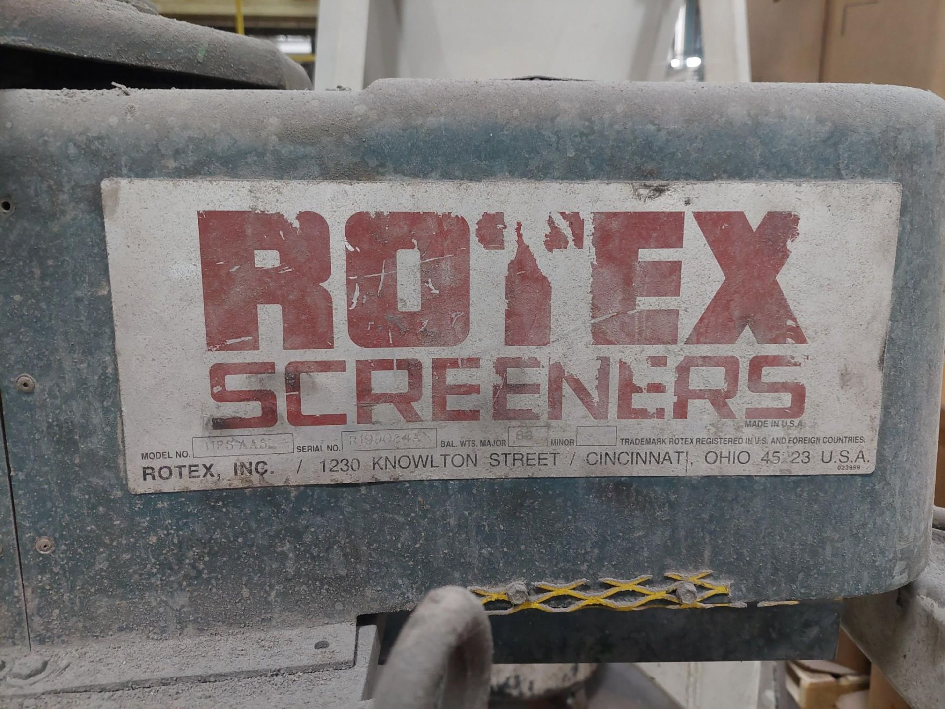 ROTEX MODEL 11PSAASL VIBRATORY SCREENER - Image 11 of 14