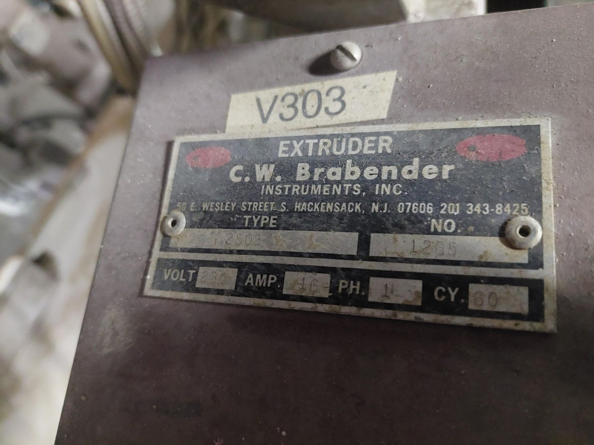 BRABENDER PLASTI-CORDER 1.5 HP W/ CHART RECORDER - Image 16 of 18