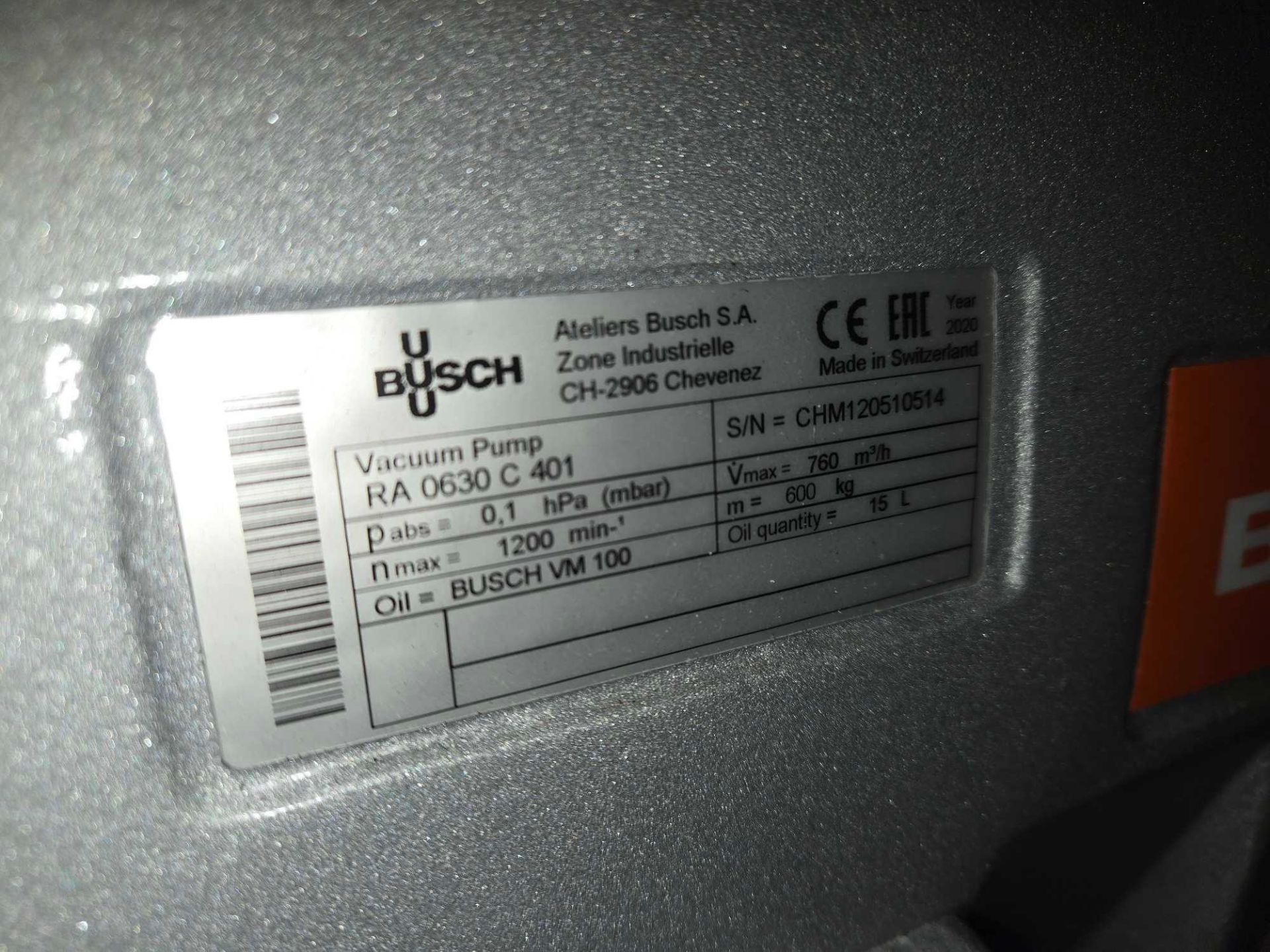 BUSCH R5 RA 0630 C 401 VACUUM PUMP - Image 5 of 7