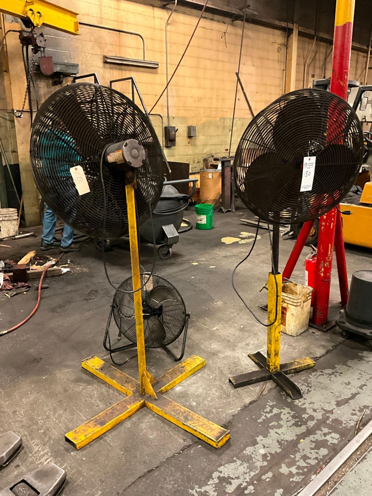 (2) DAYTON STAND FAN & (1) DAYTON FLOOR FAN