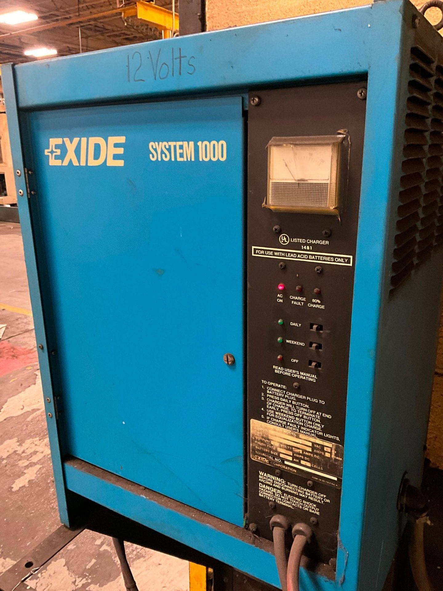 EXIDE ES1-06-450-B SYSTEM 1000 INDUSTRIAL FORKLIFT BATTERY CHARGER - Image 2 of 7