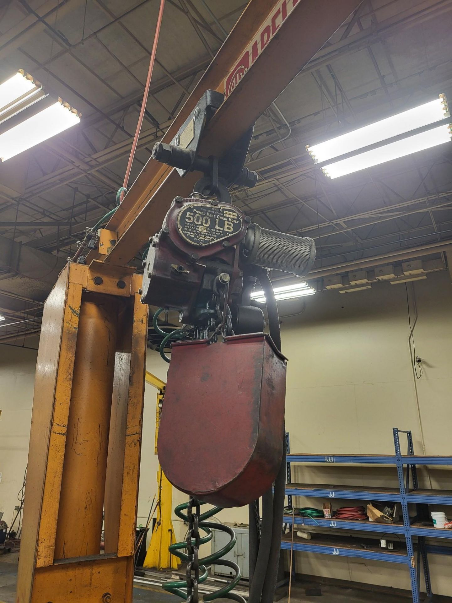 ABELL-HOWE JIB CRANE WITH HOIST - Image 3 of 4