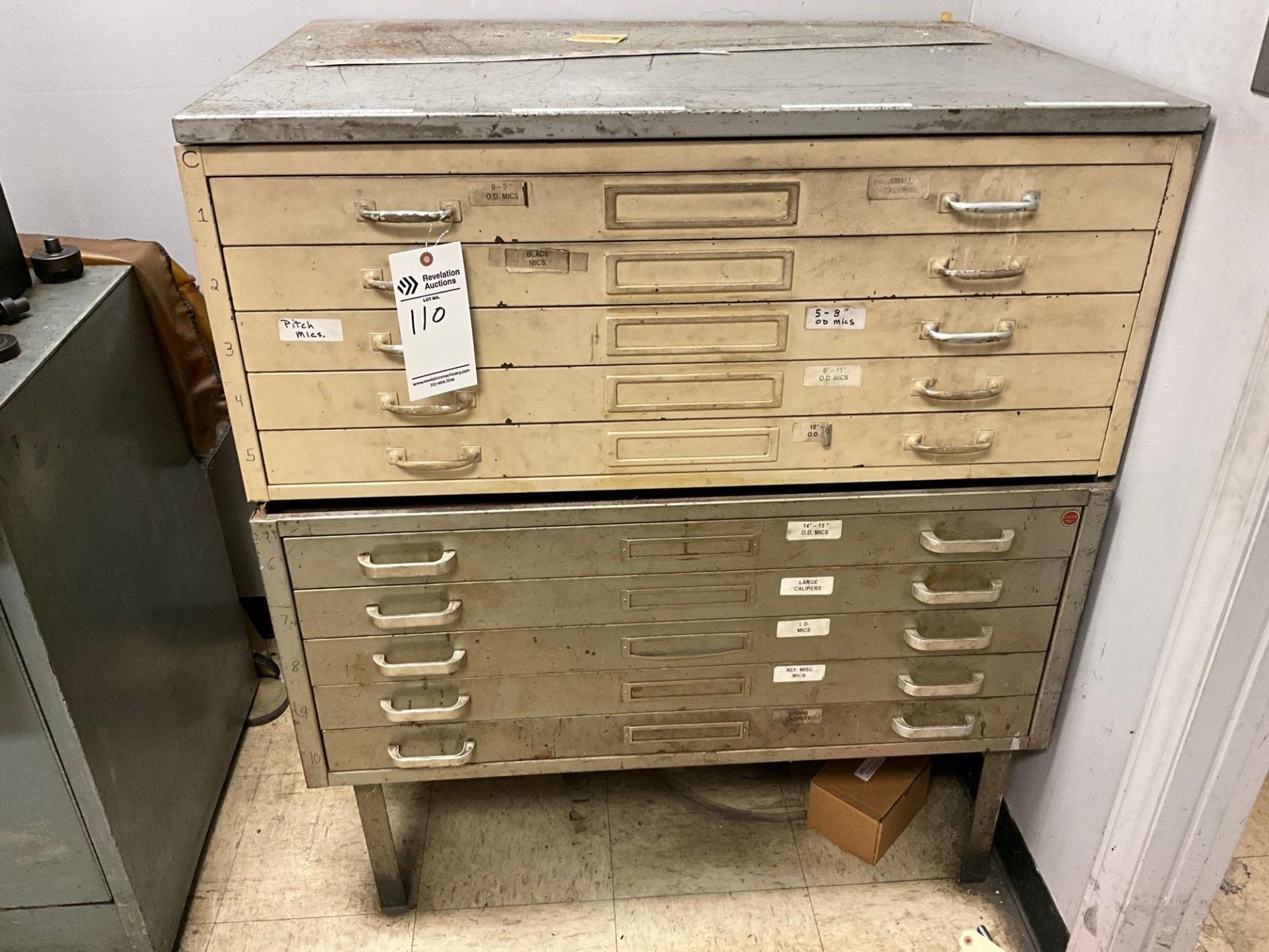 STEEL STORAGE DRAWERS, FLAT FILE