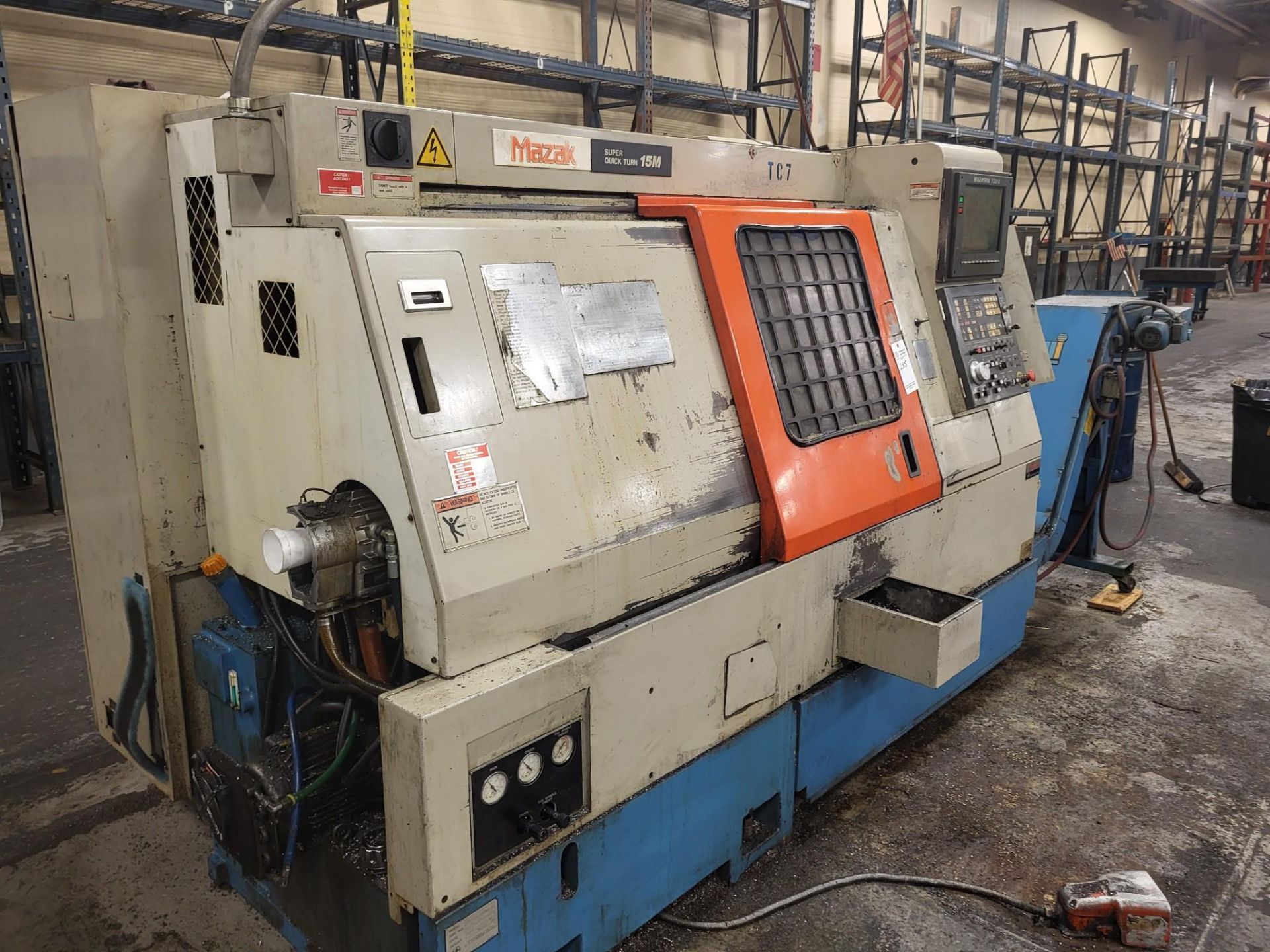 MAZAK SUPER QUICK TURN 15M CNC TURNING CENTER W/ MAZATROL T32-3 CONTROL, 1993 - Bild 3 aus 16