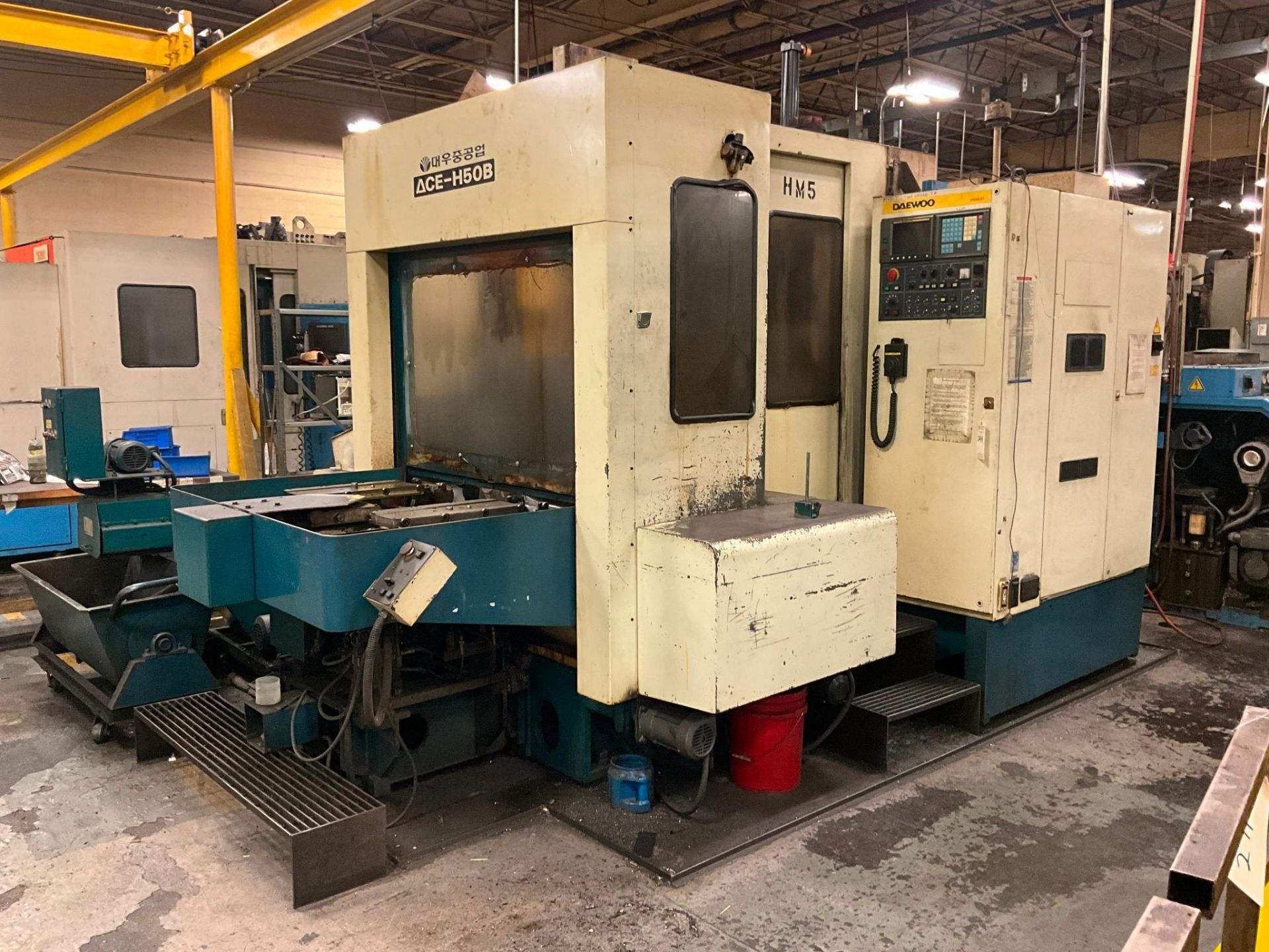 DAEWOO ACE-H50B HORIZONTAL MACHINING CENTER W/ FANUC 15-M CONTROL