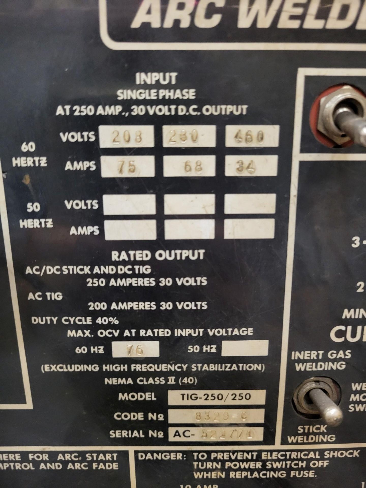 LINCOLN IDEALARC ARC WELDER - Image 5 of 5