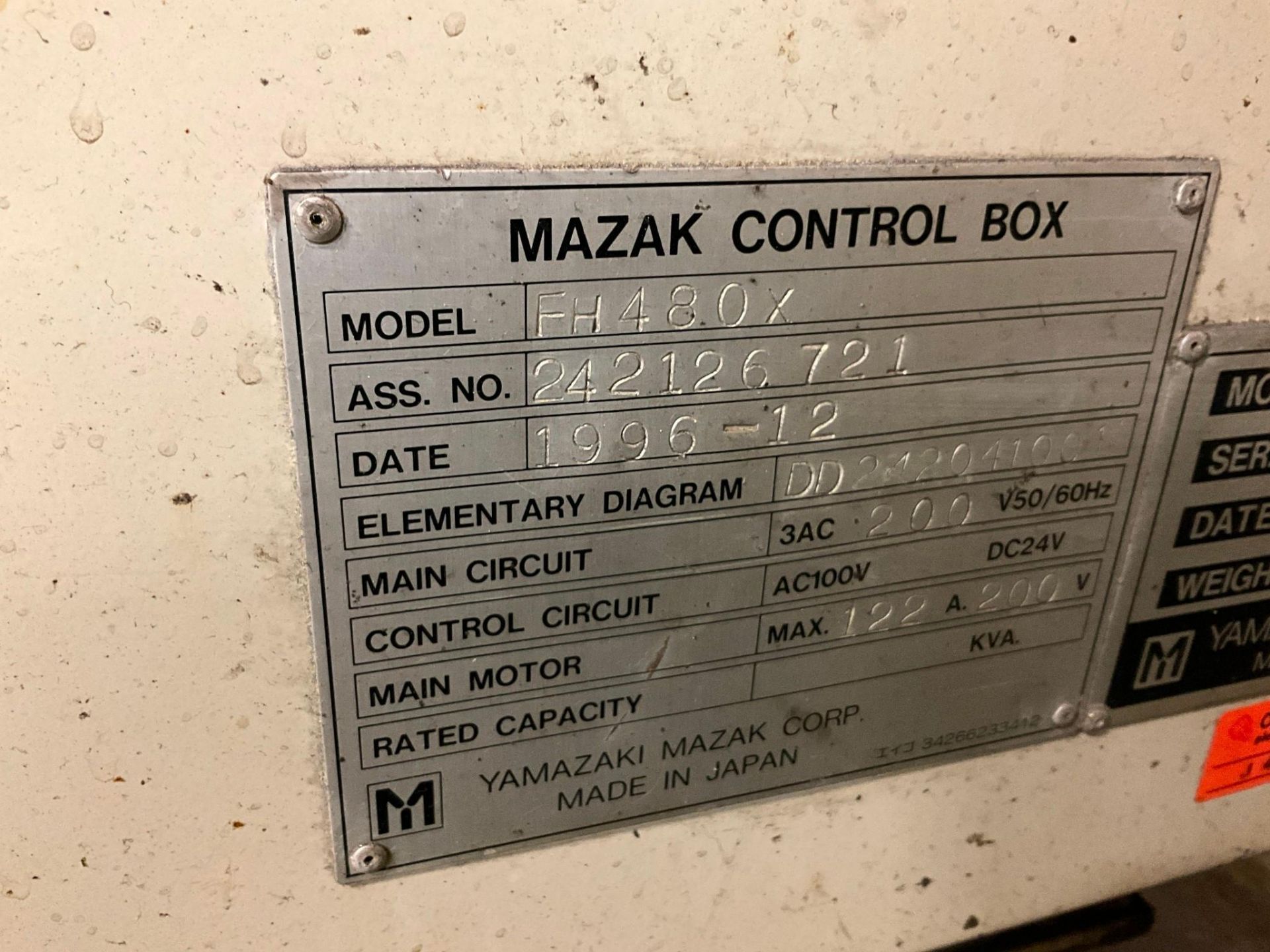 MAZAK MAZATECH FH-480X HORIZONTAL MACHINING CENTER, 1996 - Bild 17 aus 19