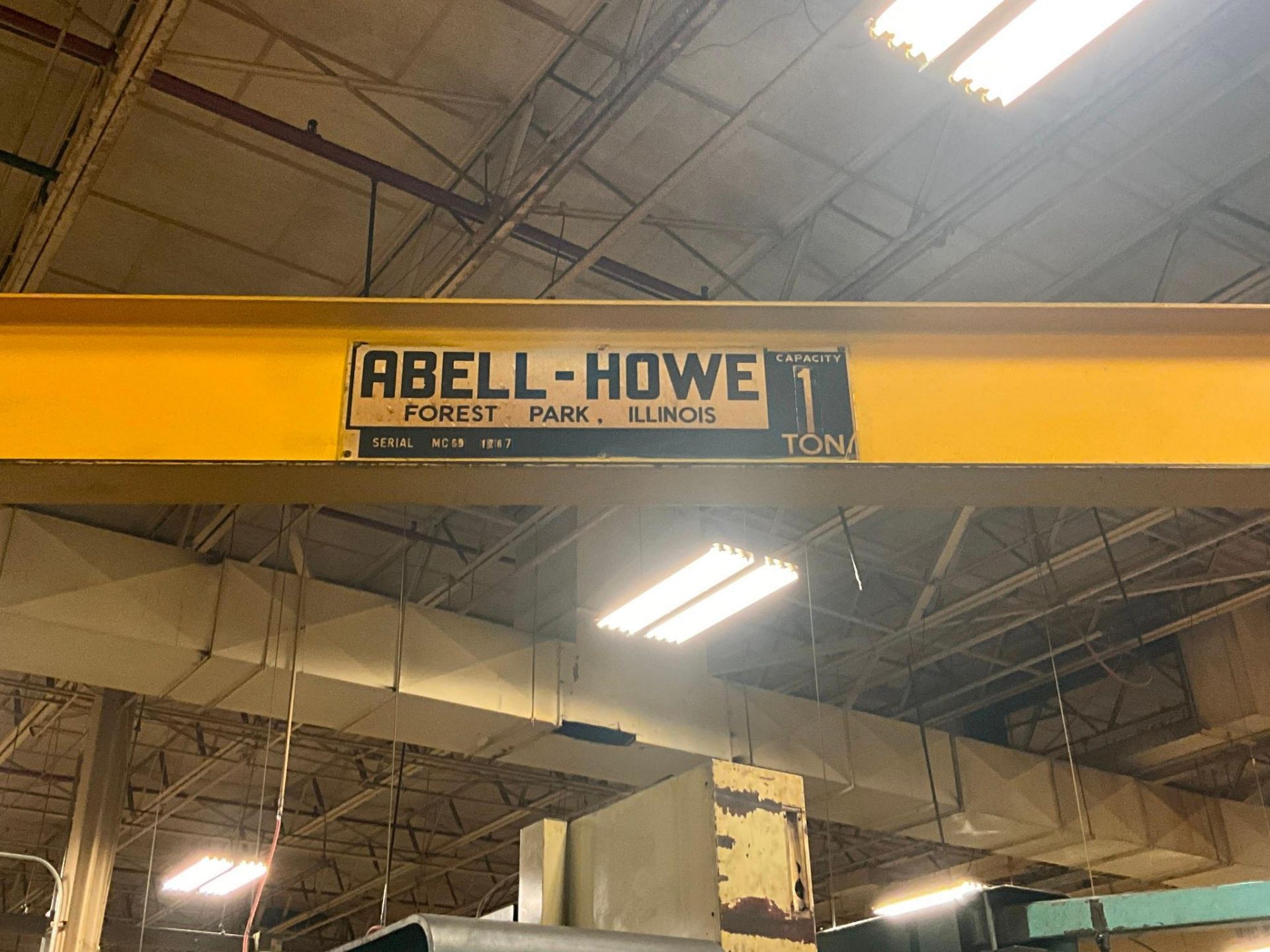 ABELL-HOWE 1 TON BASE MOUNTED JIB CRANE - Image 2 of 6