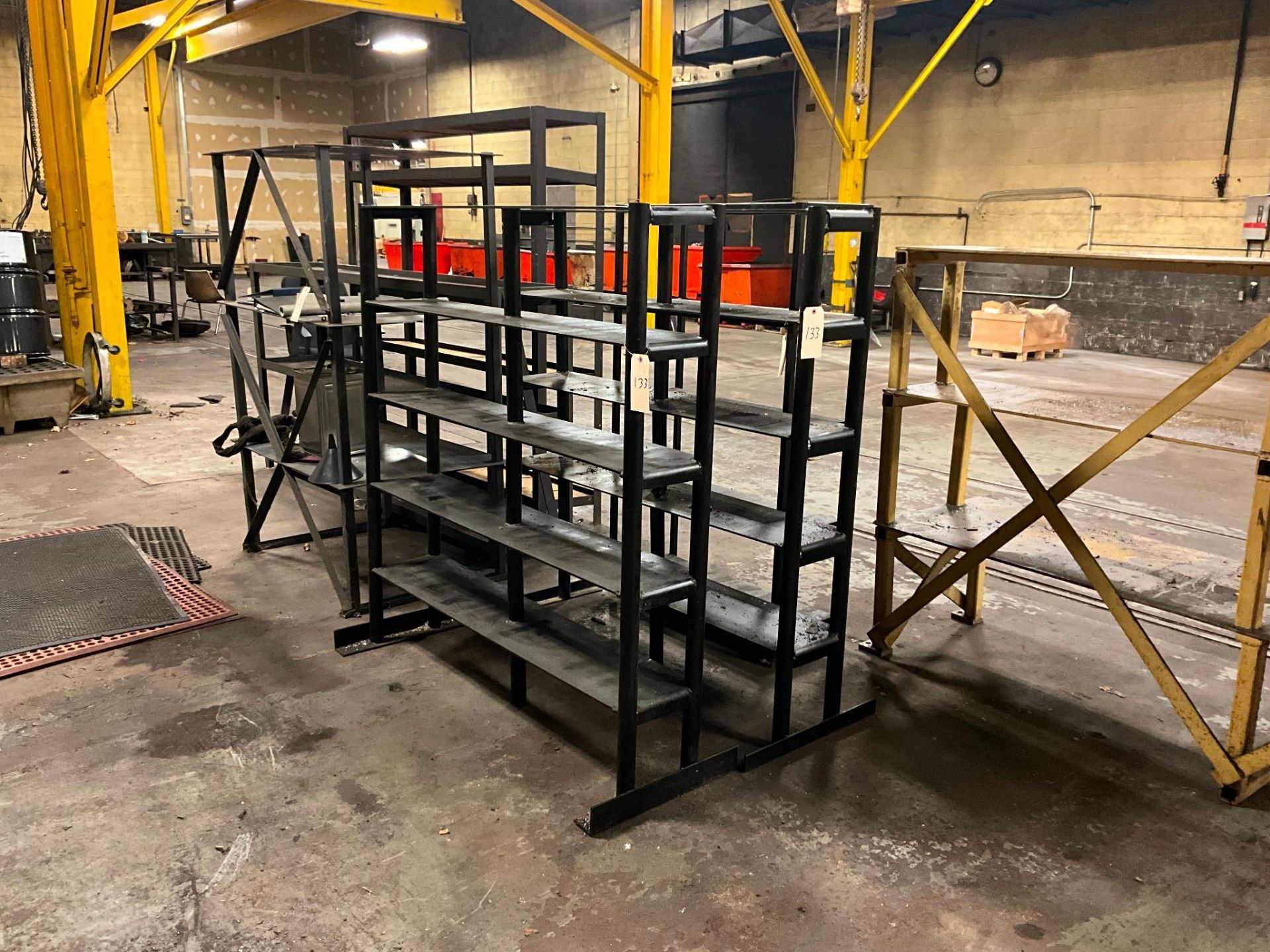 (11) ASSORTED METAL SHELVES / PALLET RACKING