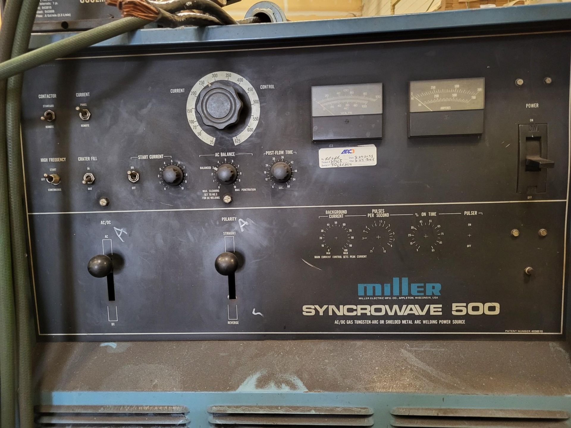 MILLER SYNCROWAVE 500 AC/DC TIG WELDING MACHINE - Image 7 of 7